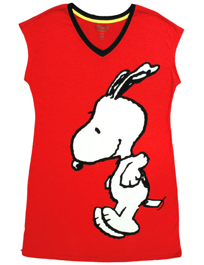 Peanuts Classic Snoopy Cotton Night shirt for women One-Size-Night Shirt-Peanuts-Red-One-Size-Davson Sales