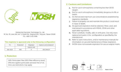 NIOSH Certified N95 Respirator Face Mask, Pre-Formed Cone, Choose Pack-face mask-AnyMask.com-Single-Davson Sales