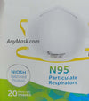 NIOSH Certified N95 Respirator Face Mask, Pre-Formed Cone, Choose Pack-face mask-AnyMask.com-20 Mask Box-Davson Sales