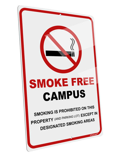 No Smoking Except Designated Large Aluminum Sign 12 x 18&#x22; - Portrait-Aluminum Sign-TooLoud-Davson Sales