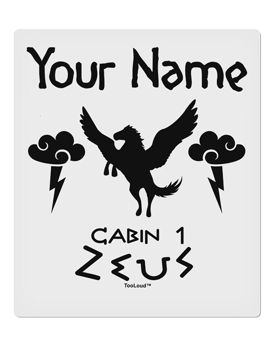 Personalized Camp Half Blood Cabin 1 Zeus 9 x 10.5" Rectangular Static Wall Cling by TooLoud-Static Wall Cling-TooLoud-White-Davson Sales