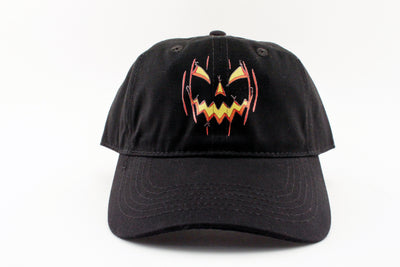 Halloween Scary Evil Jack O Lantern Pumpkin Adult Dark Baseball Cap Hat-Baseball Cap-TooLoud-Black-One Size-Davson Sales
