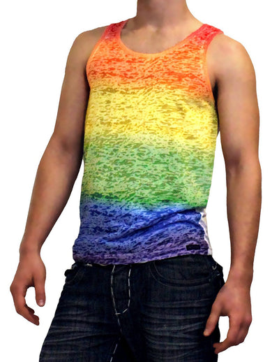 NDS Wear Rainbow Burnout Tank Top - Pride Tanktop-Tank-Top-NDS Wear-Small-Davson Sales