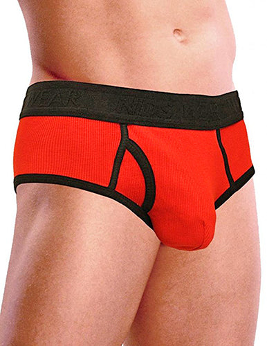 Men's Ribbed Pouch Brief Underwear by NDS Wear ®-Mens briefs-NDS Wear-Small-Red-Davson Sales