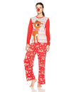 Family Rudolph Reindeer Mom Pajama Set-Pajamas-Briefly Stated-Small-Davson Sales