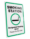 Smoking Station Area Large Aluminum Sign 12 x 18&#x22; - Portrait-Aluminum Sign-TooLoud-Davson Sales