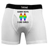 Sorry Boys I Like Girls Lesbian Rainbow Boxer Briefs-Boxer Briefs-TooLoud-White-Small-Davson Sales