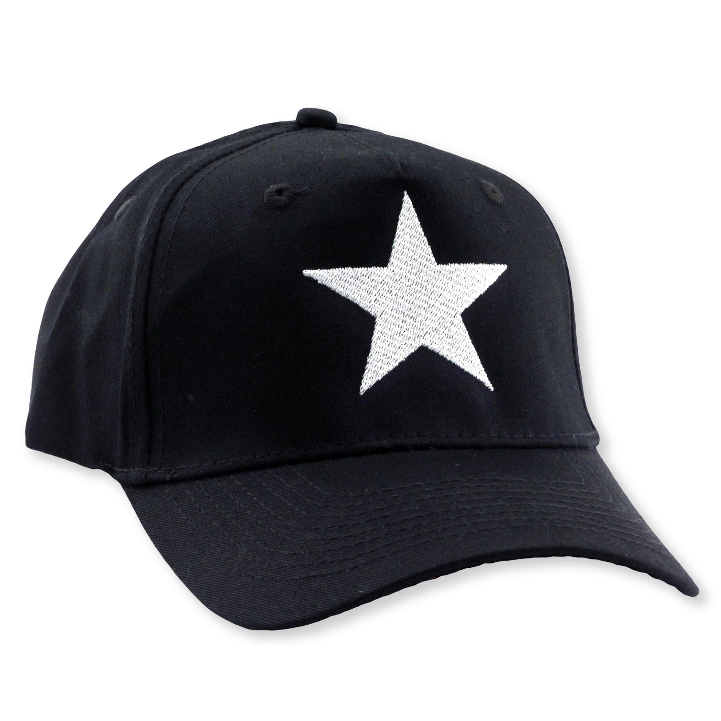 White Star Adult Dark Baseball Cap Hat, Dad Hat-Baseball Cap-TooLoud-Black-One Size-Davson Sales