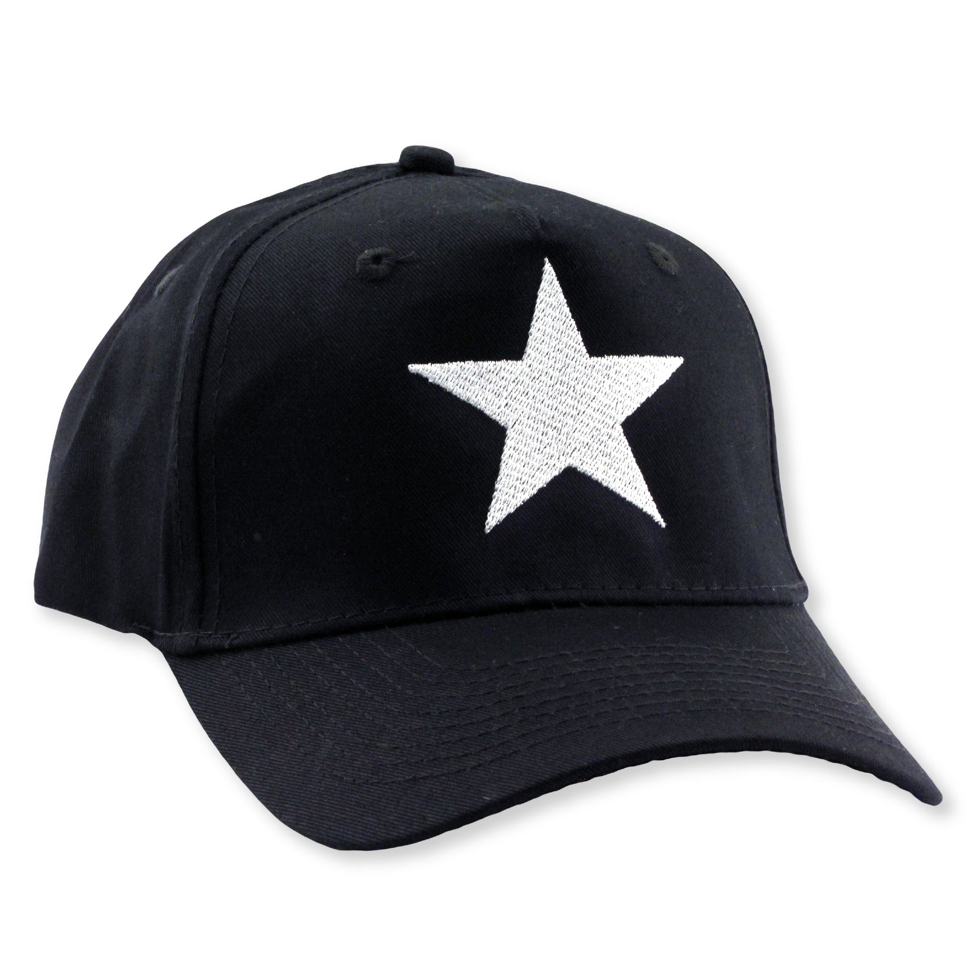 White Star Adult Dark Baseball Cap Hat, Dad Hat-Baseball Cap-TooLoud-Black-One Size-Davson Sales