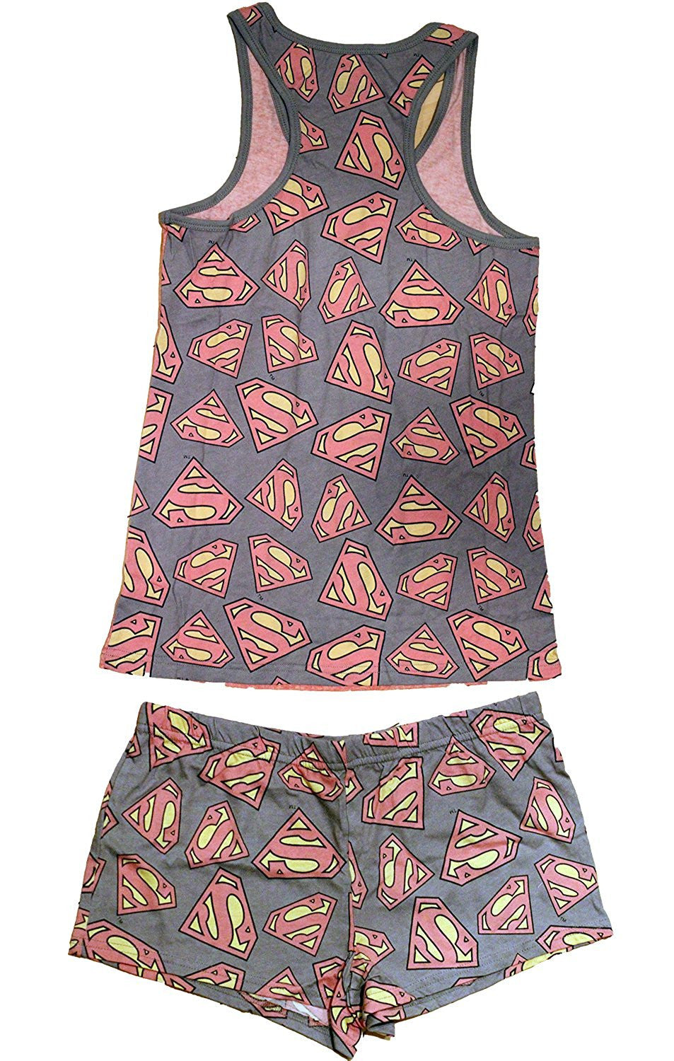 Supergirl Tank Top and Short Set - Juniors-Womens Loungewear-Briefly Stated-Small-Davson Sales
