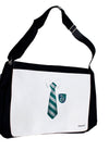 Wizard Uniform Green and Silver Neoprene Laptop Shoulder Bag All Over Print by TooLoud