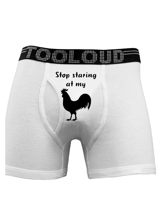 Stop Staring At My Rooster - Design Boxer Briefs by TooLoud-Boxer Briefs-TooLoud-White-Small-Davson Sales