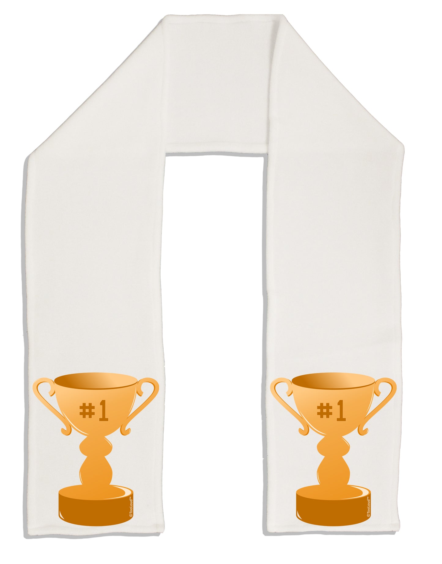Number One Trophy Adult Fleece 64&#x22; Scarf by TooLoud-TooLoud-White-One-Size-Adult-Davson Sales
