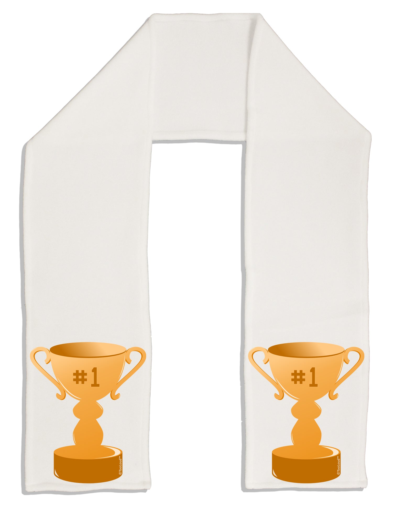 Number One Trophy Adult Fleece 64&#x22; Scarf by TooLoud-TooLoud-White-One-Size-Adult-Davson Sales