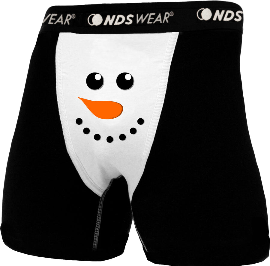 Snowman Face Christmas Mens NDS Wear Boxer Brief Underwear-Boxer Briefs-NDS Wear-Black-with-White-Small-Davson Sales