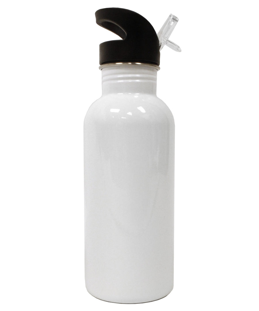 I'd Rather Be Raving Aluminum 600ml Water Bottle-Water Bottles-TooLoud-White-Davson Sales