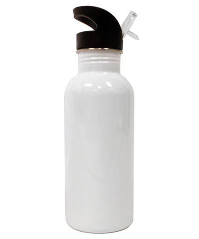 White Skull With Star Aluminum 600ml Water Bottle by TooLoud-Water Bottles-TooLoud-White-Davson Sales