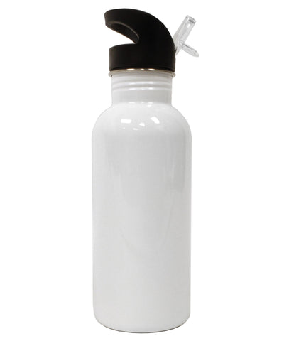 Qualified To Satisfy Aluminum 600ml Water Bottle-Water Bottles-TooLoud-White-Davson Sales