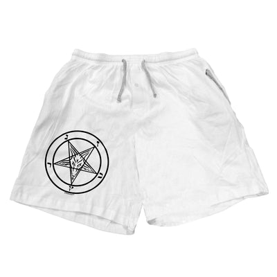 Sigil of Baphomet Adult Lounge Shorts by Tooloud-Lounge Shorts-TooLoud-White-Small-Davson Sales