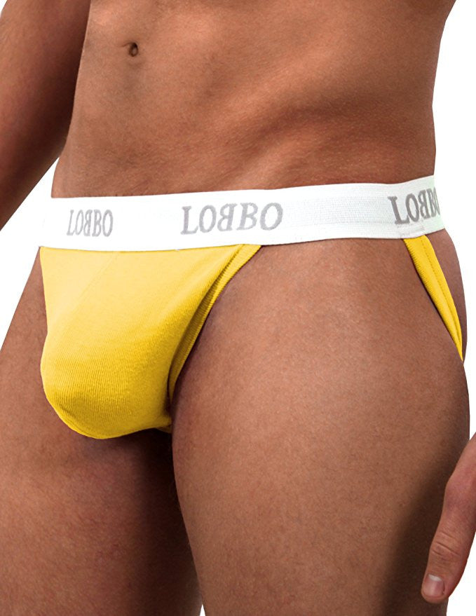 LOBBO Stylish Jockstrap Athletic Supporter-jockstraps-LOBBO-Small-Yellow-SINGLE-Davson Sales